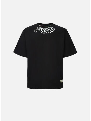 T-SHIRT STENCIL DAICOCK PRINTED SS TEE, BLACK BLACK, small