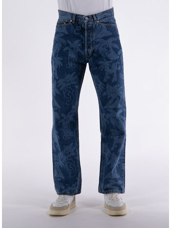 JEANS PALMITY STAMPA ALL OVER DENIM, 4540 BLUE LIGHT, small