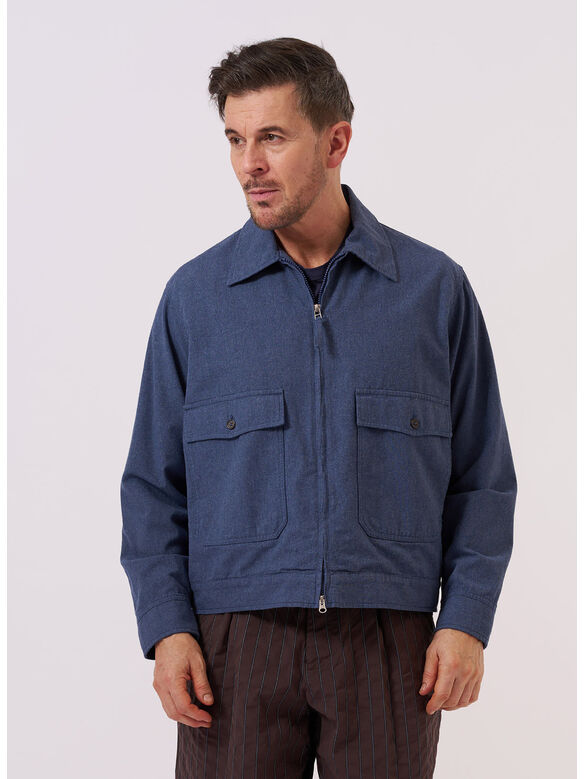 JACKET SINTRA RECYCLED COTTON E130, BLUE, medium