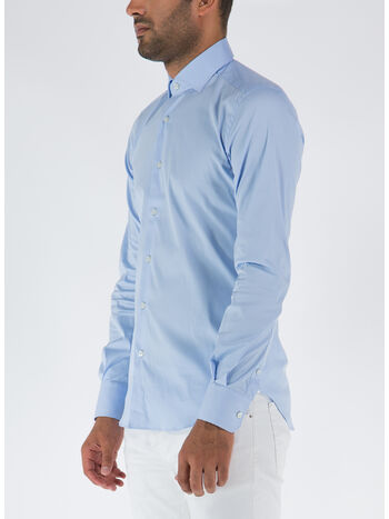 CAMICIA A MANICHE LUNGHE, CELESTE, small