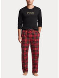 PIGIAMA L/S PJ SET-SLEEP-SET, BLACK/WALLACE PLAID, thumb