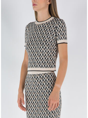 MAGLIA DISEGNO ROMBI, 685 NEROBURRO, small