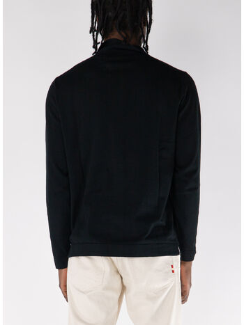 CAMICIA IN MAGLIA A MANICHE LUNGHE, 999 NERO, small
