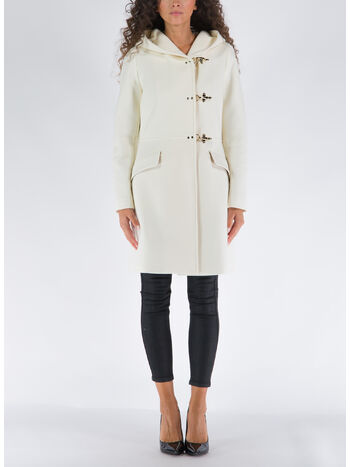 GIUBBOTTO VIRGINIA 3 GANCI CON CAPPUCCIO, B008 BIANCO LANA, small