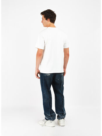 T-SHIRT OVERSIVE CON STAMPA UNISEX, 002 OFFWHITE, small