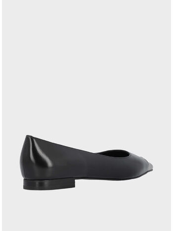 BALLERINA IN NAPPA CON PUNTA IN METALLO, Z99 BLACK, small
