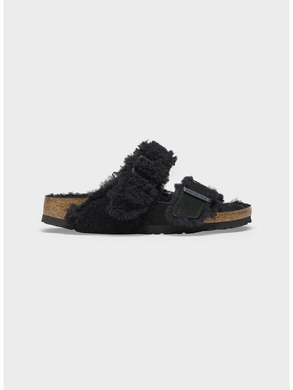 CIABATTA ARIZONA SPLIT SHEARLING TEDDY, BLACK, medium