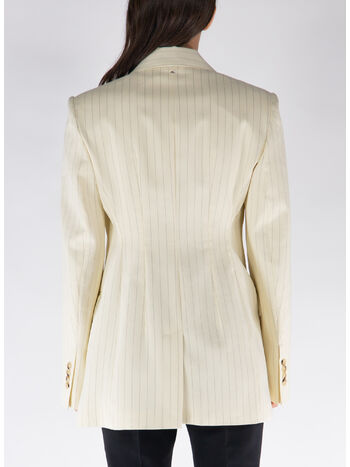 GIACCA BLAZER GESSATO AVERSA, 001 VANIGLIA, small