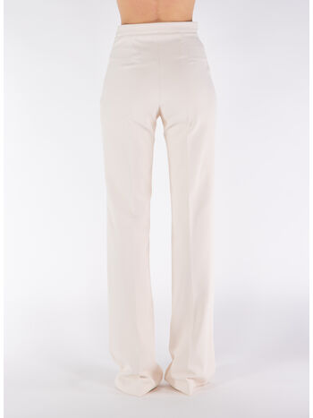 PANTALONE A PALAZZO IN CRÊPE STRETCH CON PATTE, 193, small