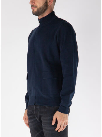 FELPA FULL ZIP CON TASCHE, 890, small