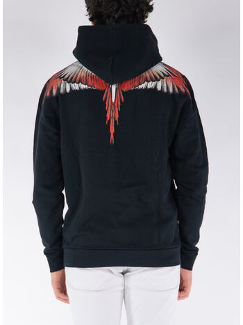 FELPA HOODIE ICON WINGS, 1025 BLACK RED, small
