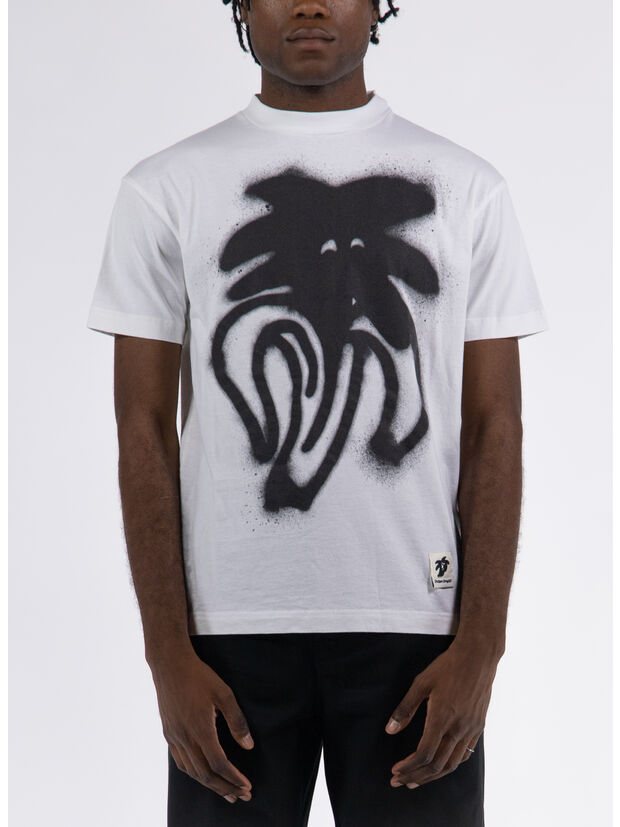 T-SHIRT SPRAY "JIMMY" CLASSIC TEE, 0110 WHITE BLACK, large