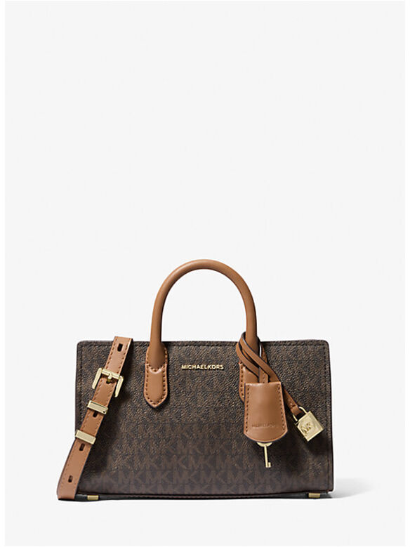 BORSA A MANO SCARLETT EXTRA SMALL CON LOGO, 252 BRN/ACORN, medium
