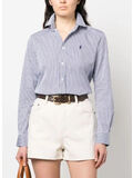 CAMICIA A RIGHE, WHITE/FALL ROYAL, thumb