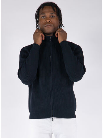 MAGLIONE AMOS, 60 BLUE BLACK, small