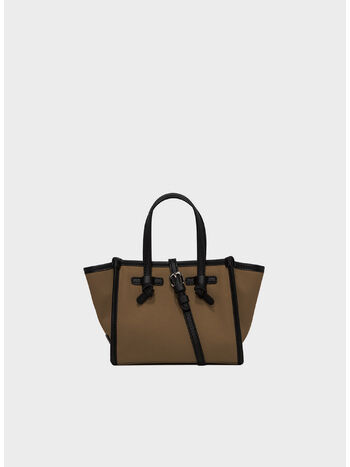 BORSA TOTE IN PELLE, 554 CAPPUCCINO, small