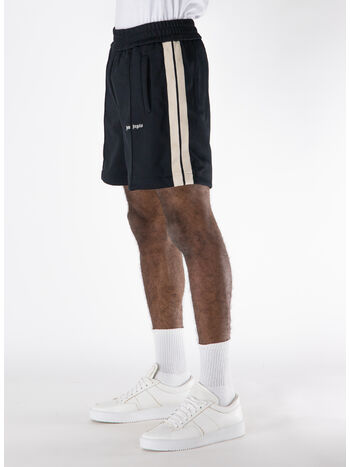SHORTS TRACK CON LOGO CLASSICO, 1003 BLACK/OFF WHITE, small