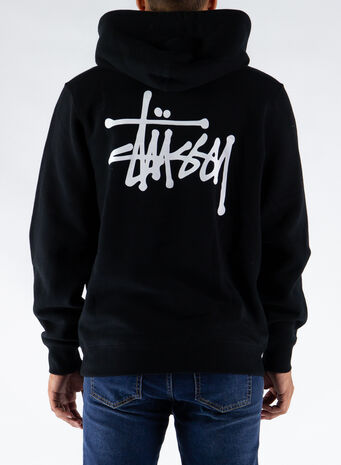 FELPA BASIC CON CAPPUCCIO, BLACK, small