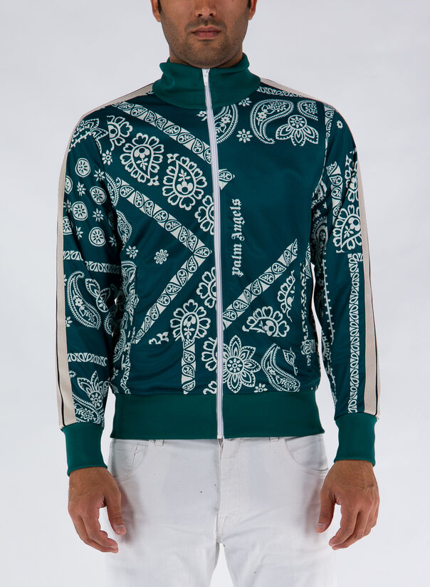 PALM ANGELS FELPA BANDANA TRACK JACKET Beige, Bianco, Nero, Verde Uomo |  Selecteur