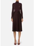 ABITO IN MAGLIA A COSTINE E RASO CON TASCHINO, EA4 MERLOT, thumb
