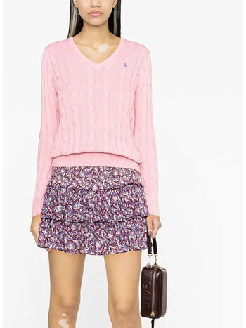 MAGLIONE SCOLLO V, CARMEL PINK, small