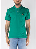 POLO PIQUET A MANICHE CORTE CON LOGO, 080 VERDE/GREEN, thumb