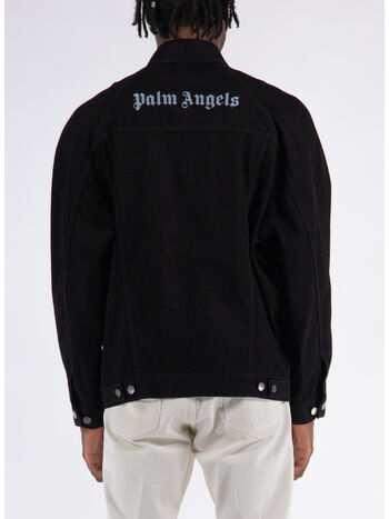 GIACCA DENIM LOGO, 1001 BLACK WHITE, small