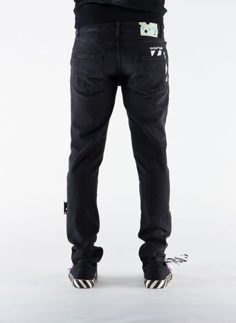 JEANS SKINNY, BLACK/WHITE, small