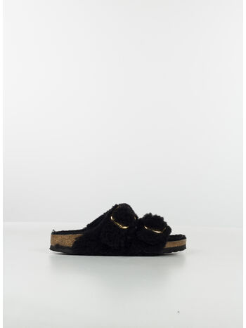 CIABATTA ARIZONA BIG BUCKLE SHEARLING, BLACK GOLD, small