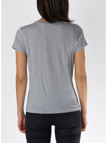 T-SHIRT MANICHE CORTE CON LOGO, COBBLESTONE HEATHER, small