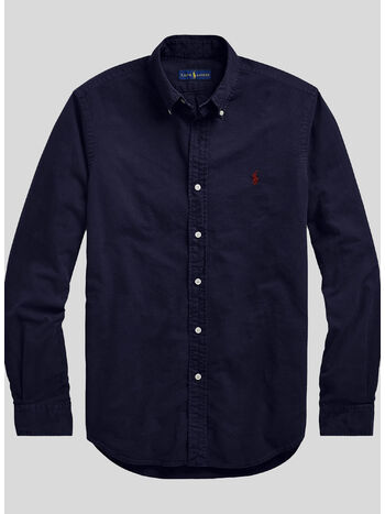 CAMICIA OXFORD A MANICHE LUNGHE, RL NAVY, small