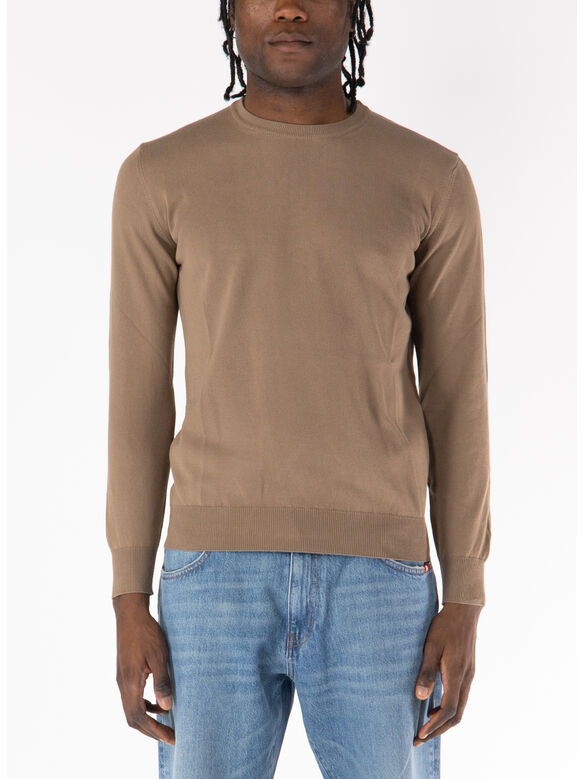 MAGLIONE GIROCOLLO RASATO, 190 CANAPA, medium