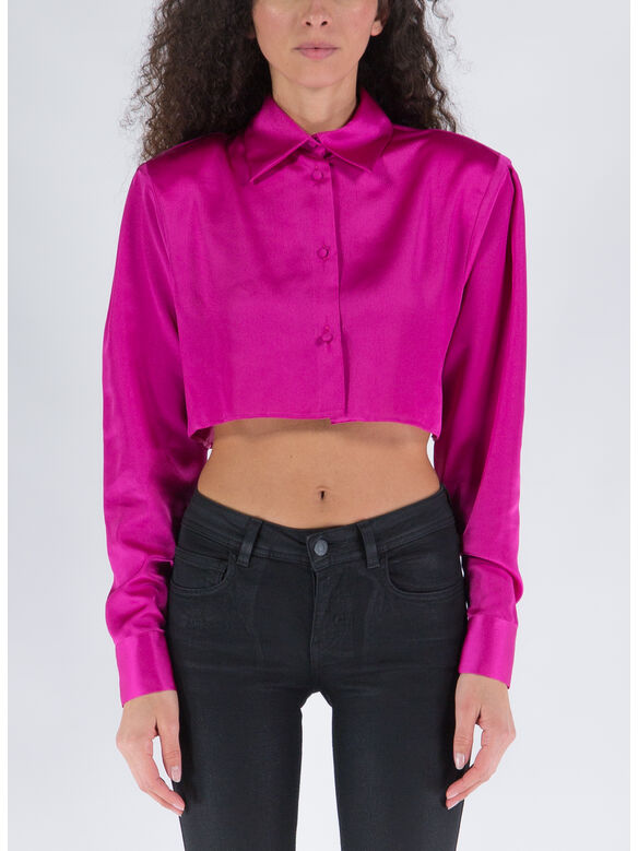 CAMICIA THE UP CROP, BERRY, medium