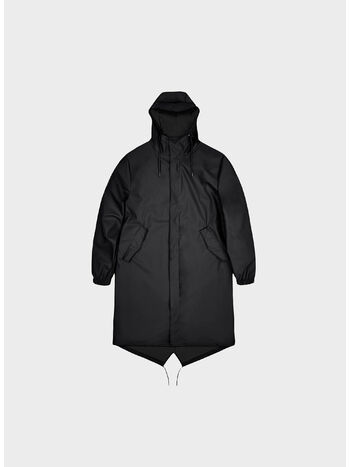 CAPPOTTO PARKA FISHTAIL, 01 BLACK, small