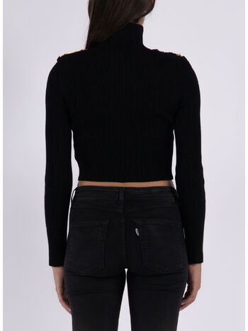 MAGLIONE TURTLE NECK, 110 NERO, small