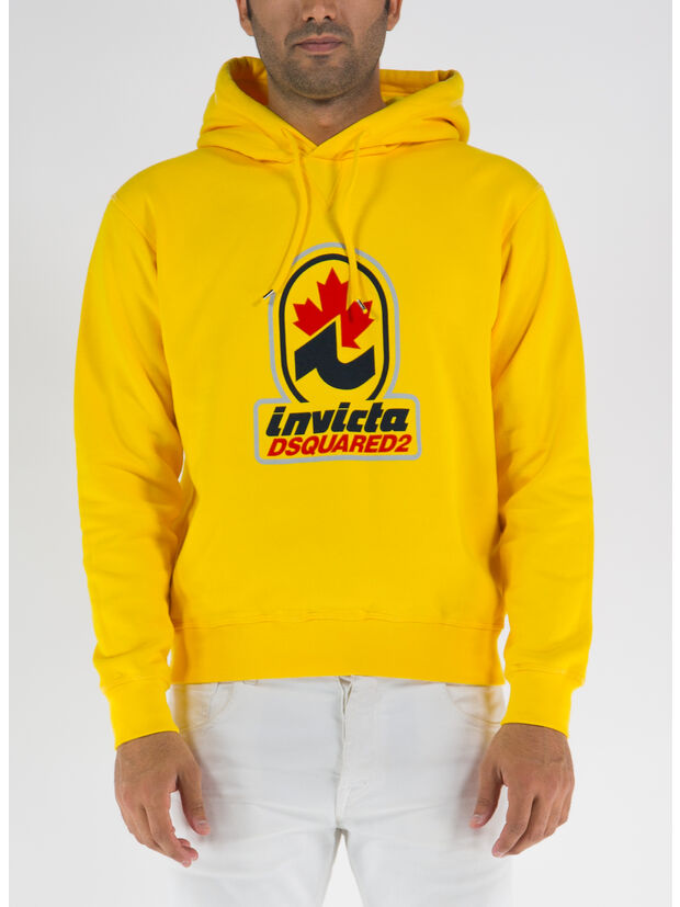 FELPA INVICTA COOL CON CAPPUCCIO, 173 YELLOW, large