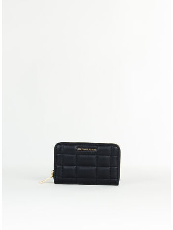 PORTAFOGLIO PICCOLO IN PELLE TRAPUNTATA, 001 BLACK, small