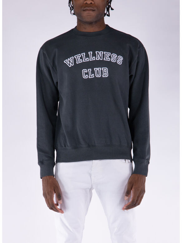 FELPA GIROCOLLO WELLNESS CLUB, Faded Black, medium