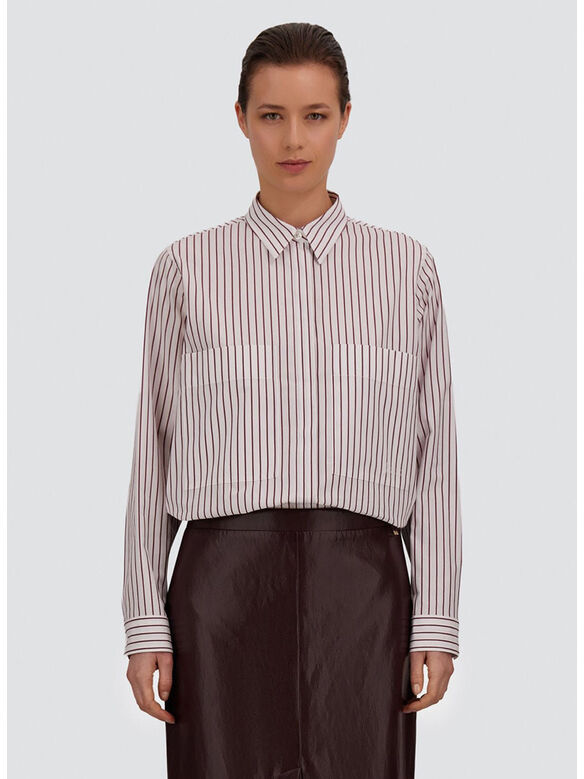 CAMICIA A RIGHE, 1067 BIANCO/BORDEAUX, medium