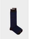 CALZA STRIPE RUGBY UNISEX, 0264 VERDE SCURO / PRUGNA, thumb