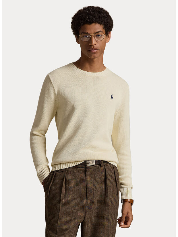 MAGLIONE MANICHE LUNGHE, ANDOVER CREAM, large