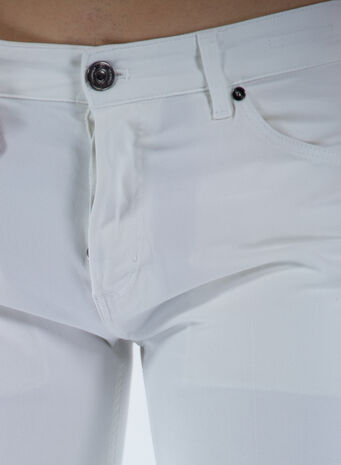 PANTALONE 5 TASCHE, Y010BIANCO, small