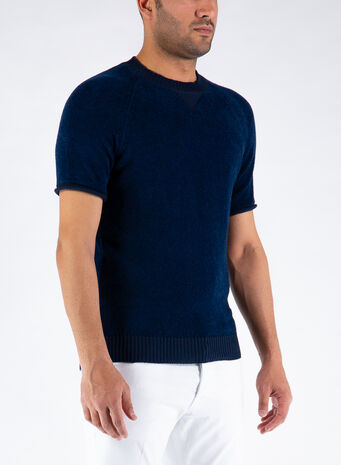 T-SHIRT KNIT, BLUNOTTE, small