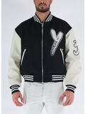 GIUBBOTTO LETTERMAN, BLACK/OWHITE, thumb