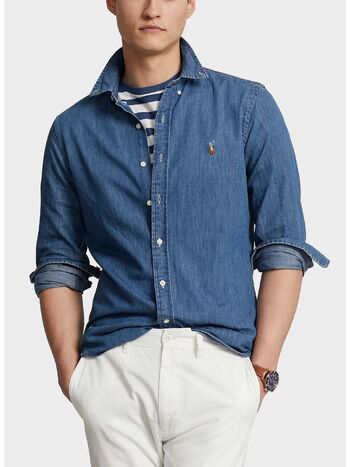 CAMICIA IN DENIM, , small
