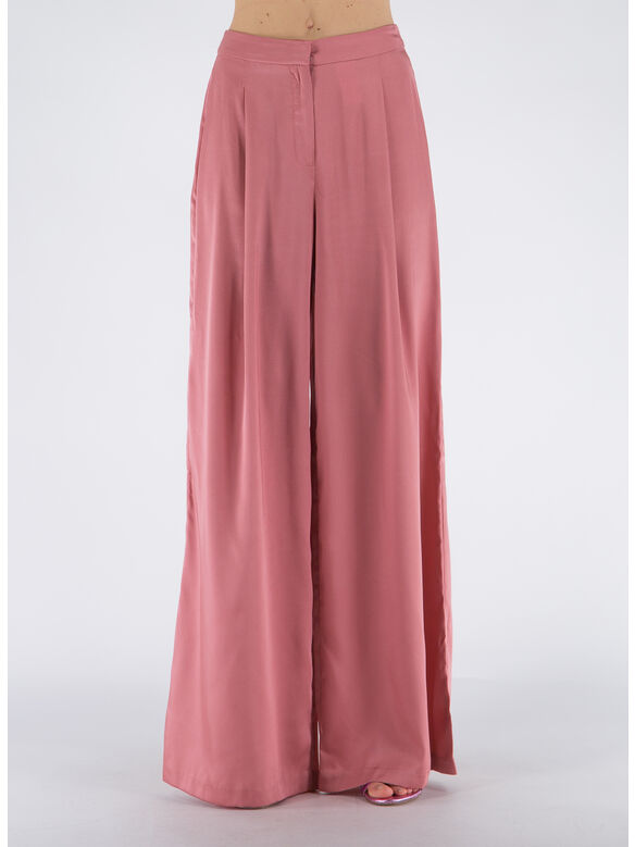 PANTALONE SATIN WIDE LEG, 669DUSTYROSE, medium