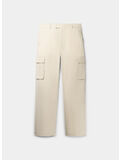 PANTALONE CARGO LINEN, BEIGE, thumb