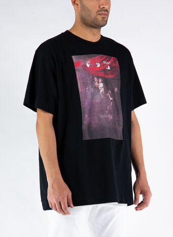 T-SHIRT SPRAYED CARAVAGGIO, 1001BLACKWHITE, small