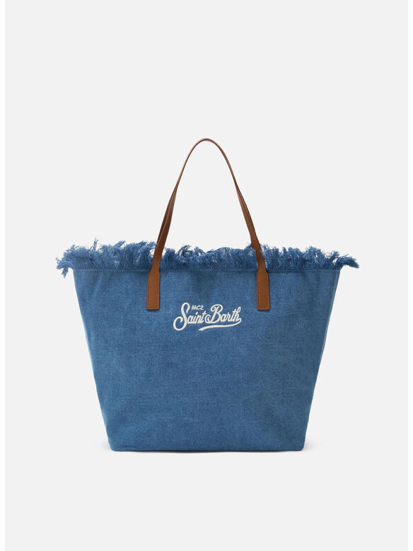 BORSA CITY FRINGES, 00436L DENIM EMB, medium