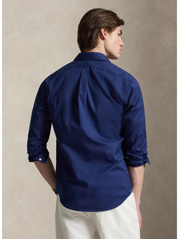 CAMICIA IN TWILL ULTRALEGGERO CUSTOM-FIT, NEWPORT NAVY, small